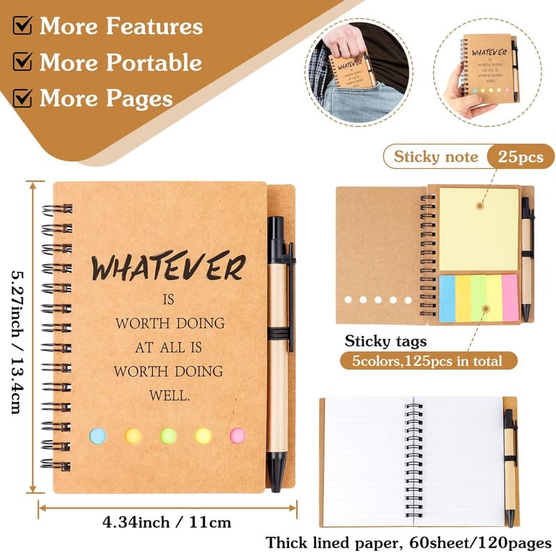 Employee Appreciation Lined Pocket Notepad Set