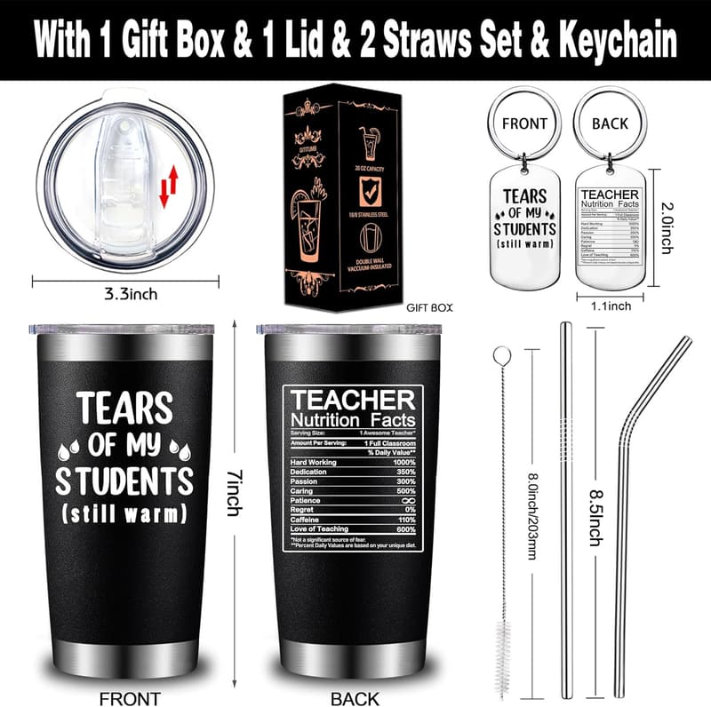 Teacher Appreciation 20oz Tumbler for Men