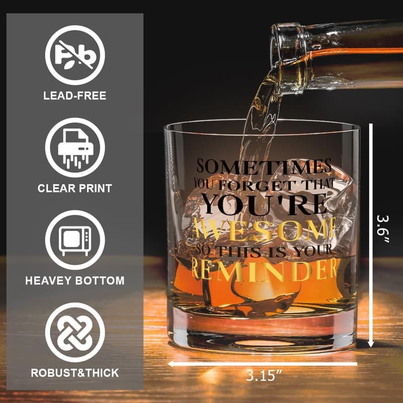 Father's Day Whiskey Glass 10oz for Men
