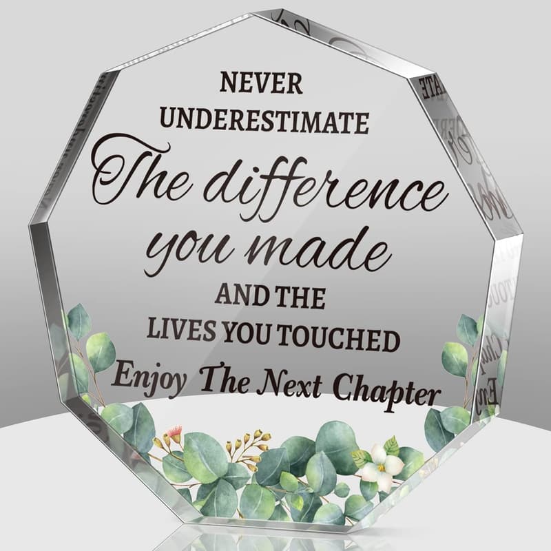 Farewell Desk Decor for Women with Inspirational Quotes