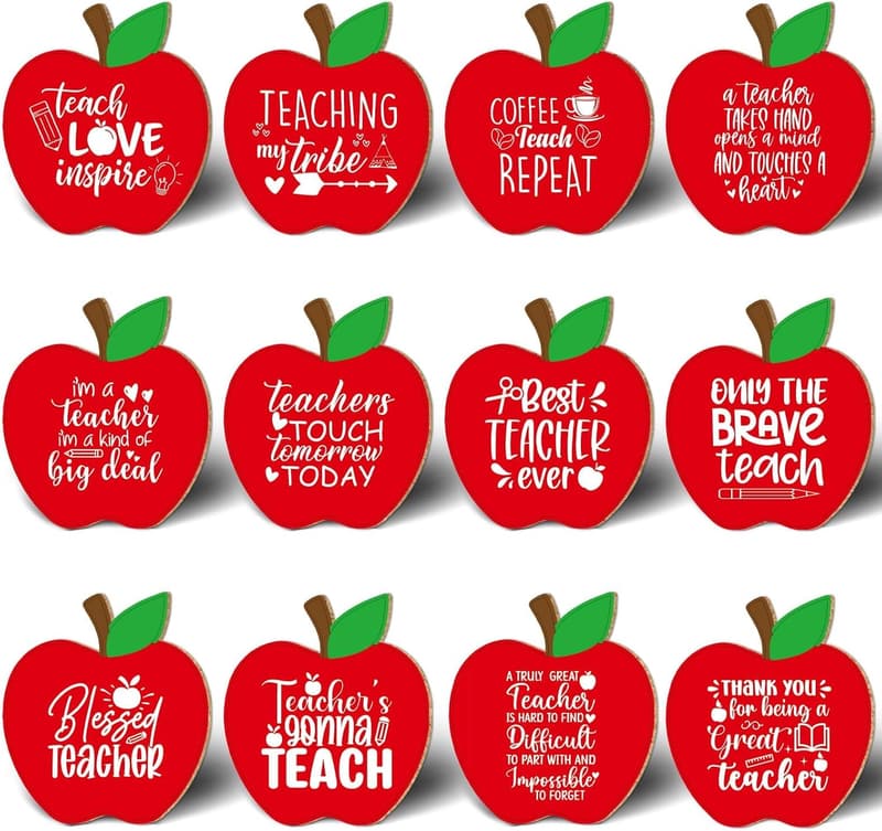 Teacher Coaster Set with Cork Base - Thank You Gift