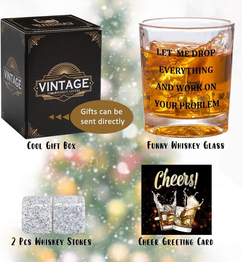 White Elephant Bourbon & Whiskey Shot Glasses for Adults