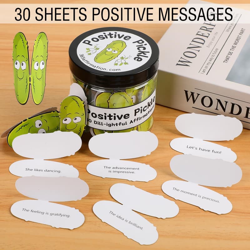 Affirmation Cards Jar with 30 Positive Messages