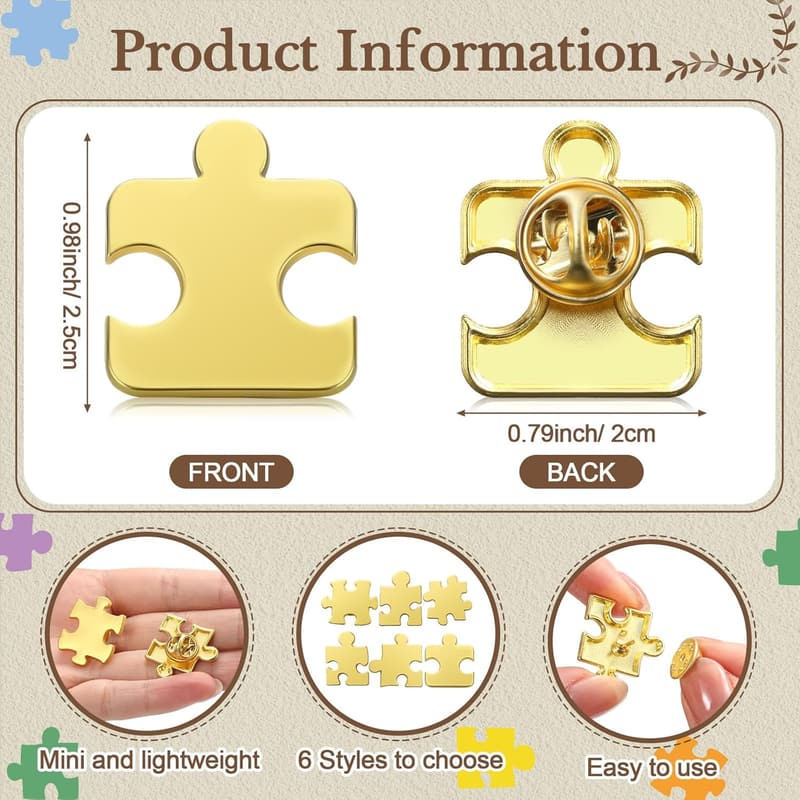 Team Appreciation Puzzle Piece Pins - Bulk Set of 24