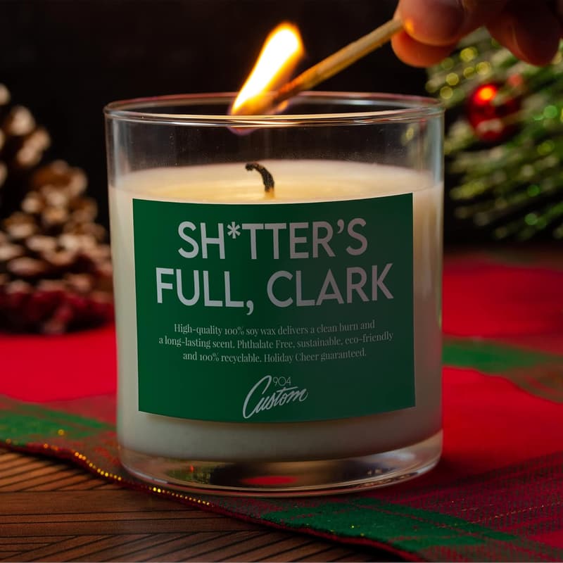 White Elephant Gift Candle, Soy Wax, 10oz Glass Jar