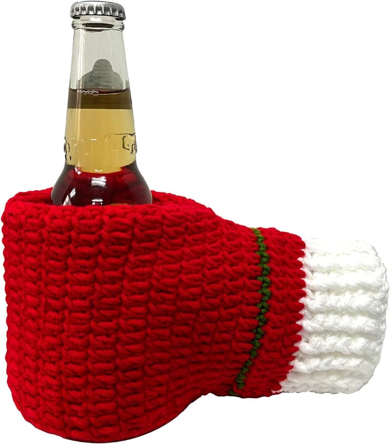 White Elephant Beer Mitten Drink Holder Gloves