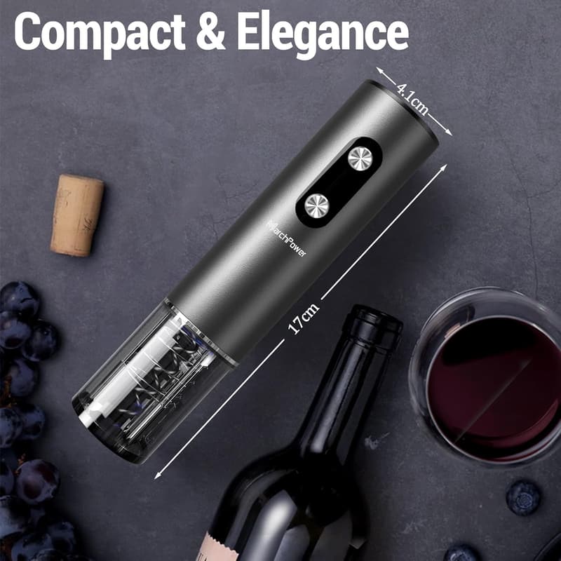Electric Wine Opener Set with Aerator & Foil Cutter