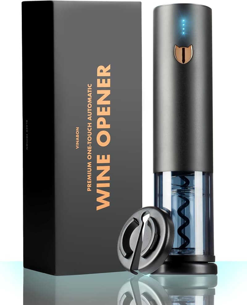 Rechargeable Electric Wine Opener with Foil Cutter