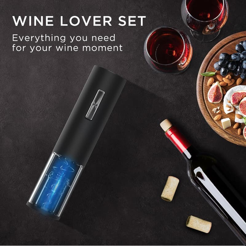 Electric Wine Opener Set, Rechargeable with LED