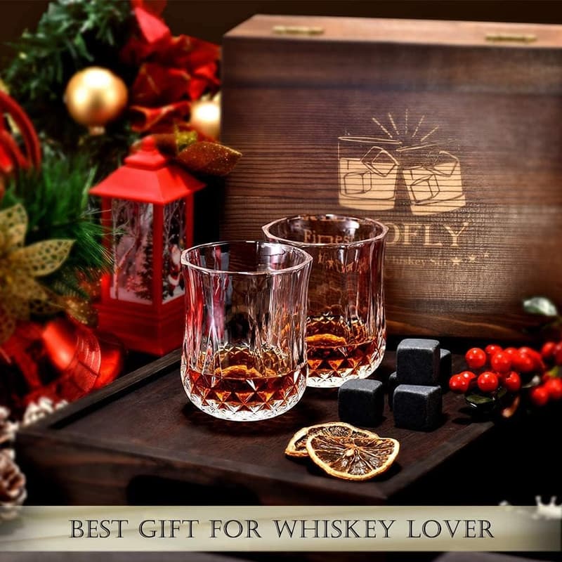 Anniversary Whiskey Stones Set: Glasses for Men