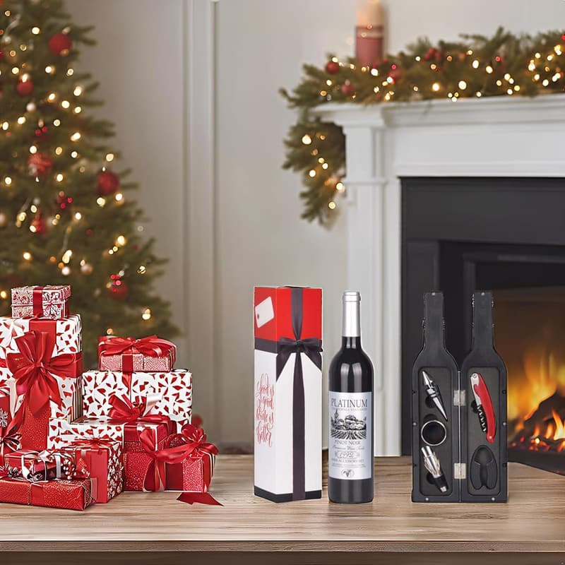 Wine Accessories Gift Set: 5-Piece Elegant Corkscrew