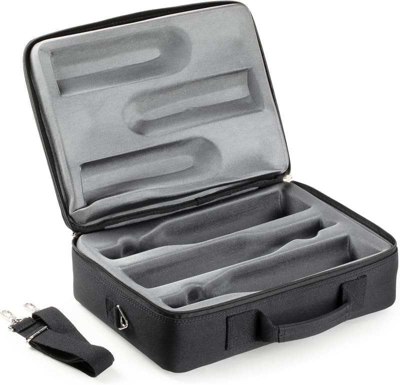Wine Travel Carrier, Unbreakable 3-Bottle Black Bag