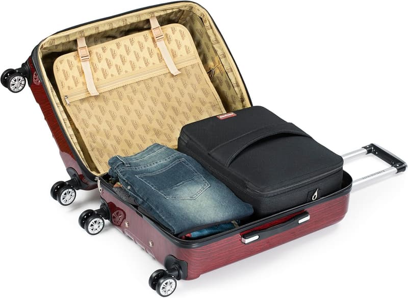 Wine Travel Carrier, Unbreakable 3-Bottle Black Bag