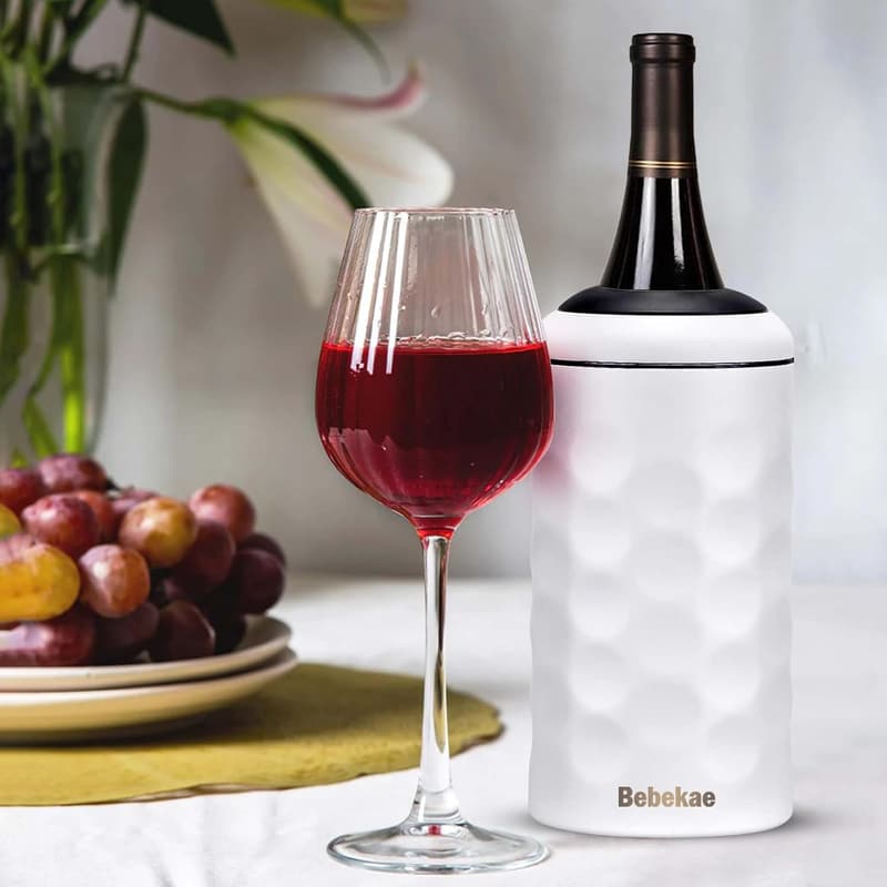 Stainless Steel Wine Chiller, 750ml, Portable