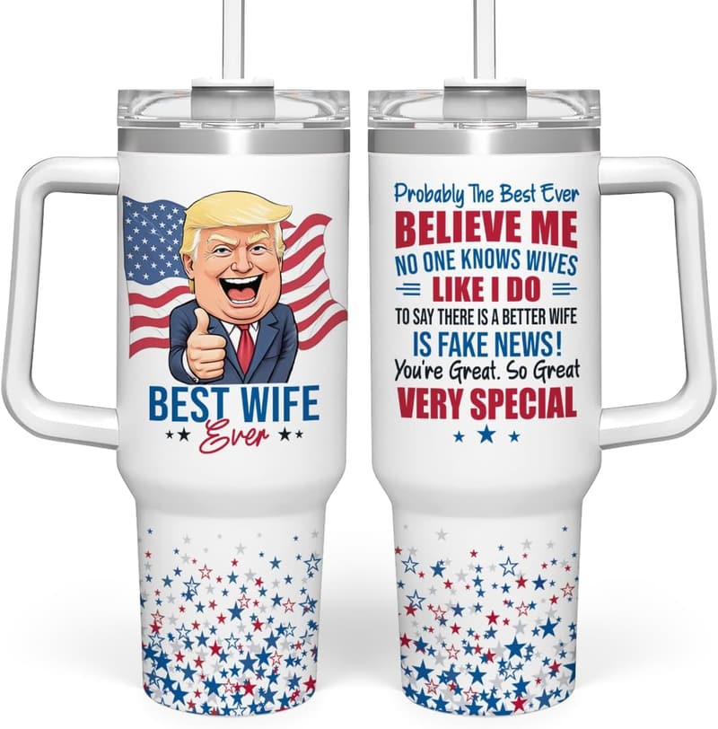 Anniversary Wife Tumbler with Handle, 40 oz