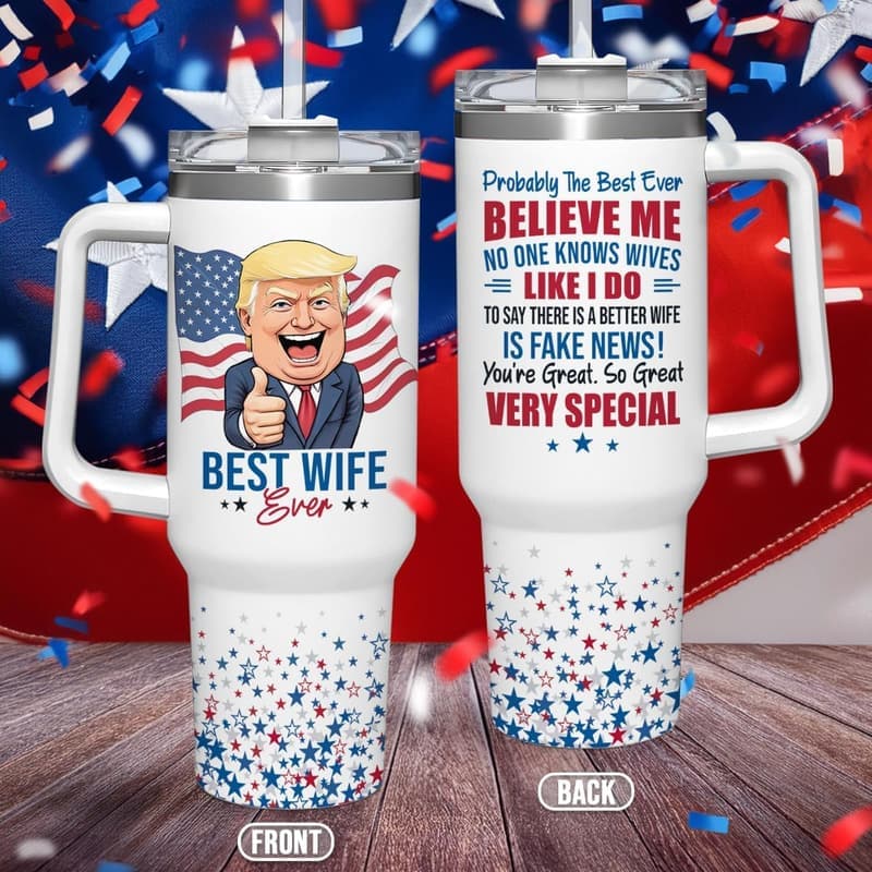 Anniversary Wife Tumbler with Handle, 40 oz