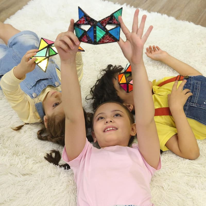 Magnetic Puzzle Toy - Holographic Pyramid Set