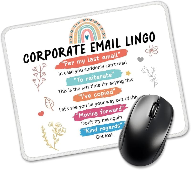 Office Humor Mouse Pad - Desk Gift for Women & Interns