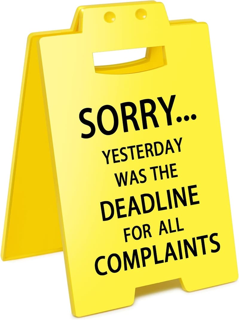 Deadline Desk Sign - Funny Office Decor for Coworkers
