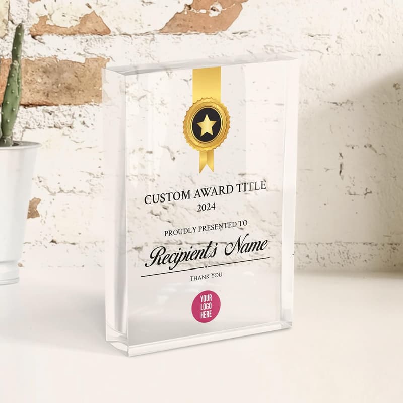 Corporate Recognition Acrylic Plaque | UV Printed