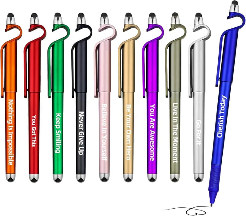 Office Inspirational Ballpoint Pens Set, Black Ink Stylus