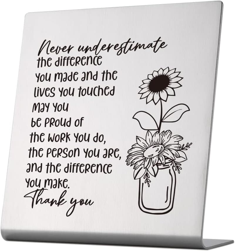 Retirement Desk Sign for Women, Inspirational Office Decor
