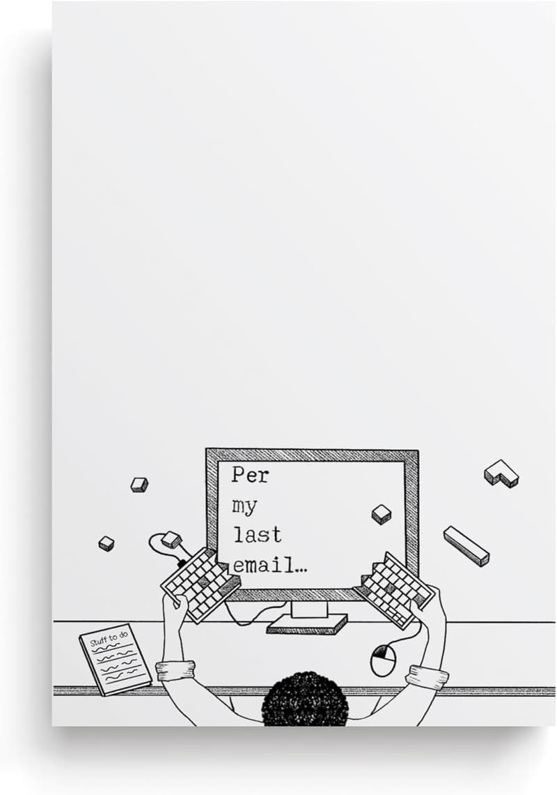 Office Humor Notepads Gift Set, 4x6