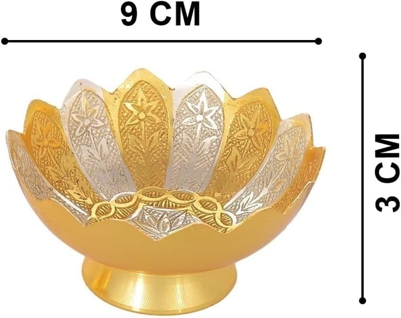 Diwali Gold & Silver Plated Bowl Spoon Set
