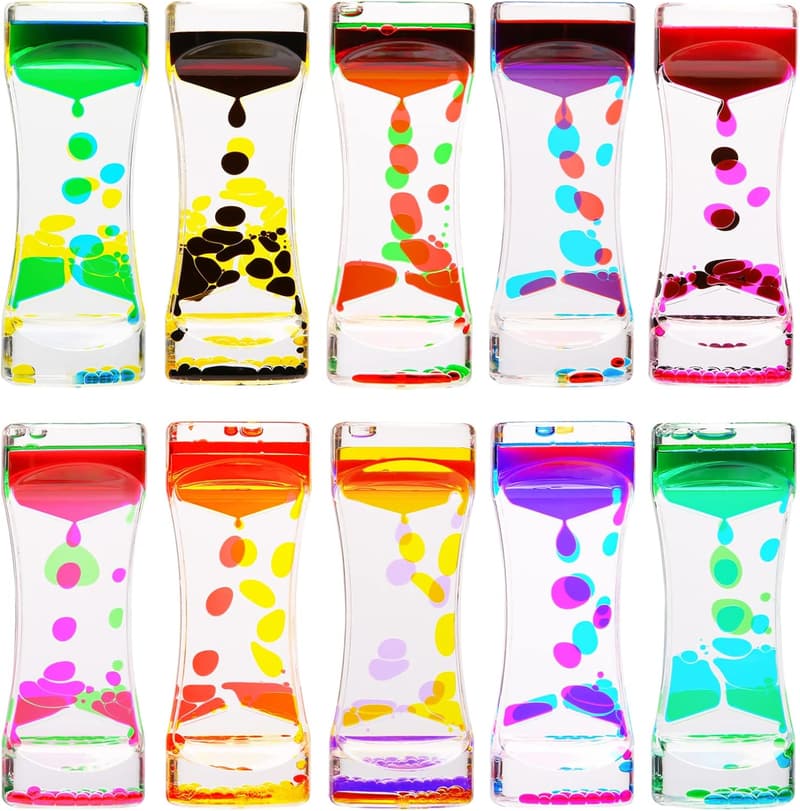 Sensory Liquid Motion Timer Set, 10-Pack Desk Decor