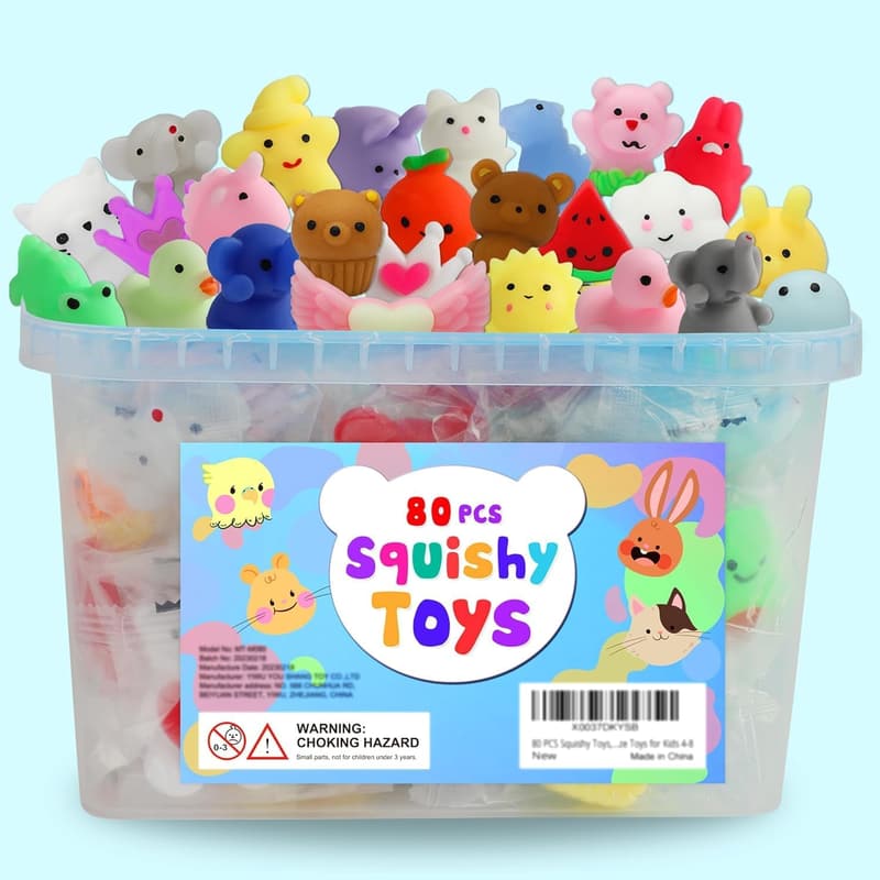 Birthday Squishy Toys for Kids, Bulk Fidget Sensory Set