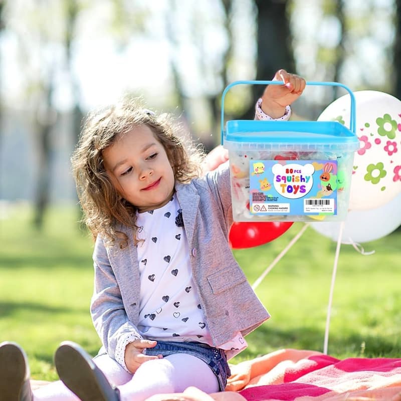 Birthday Squishy Toys for Kids, Bulk Fidget Sensory Set