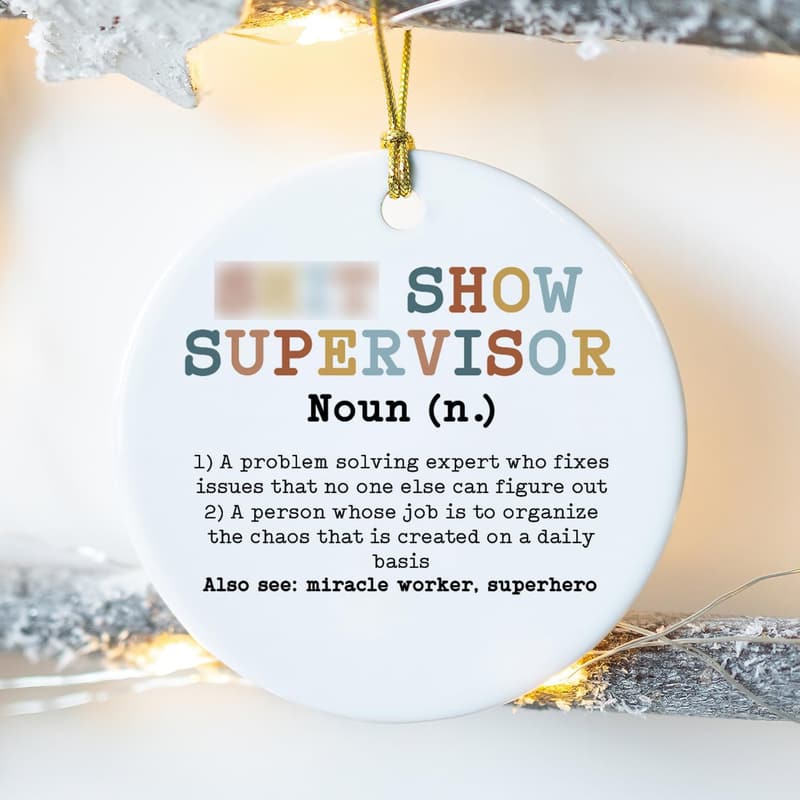 Christmas Coworker Ornament 2.87x2.87