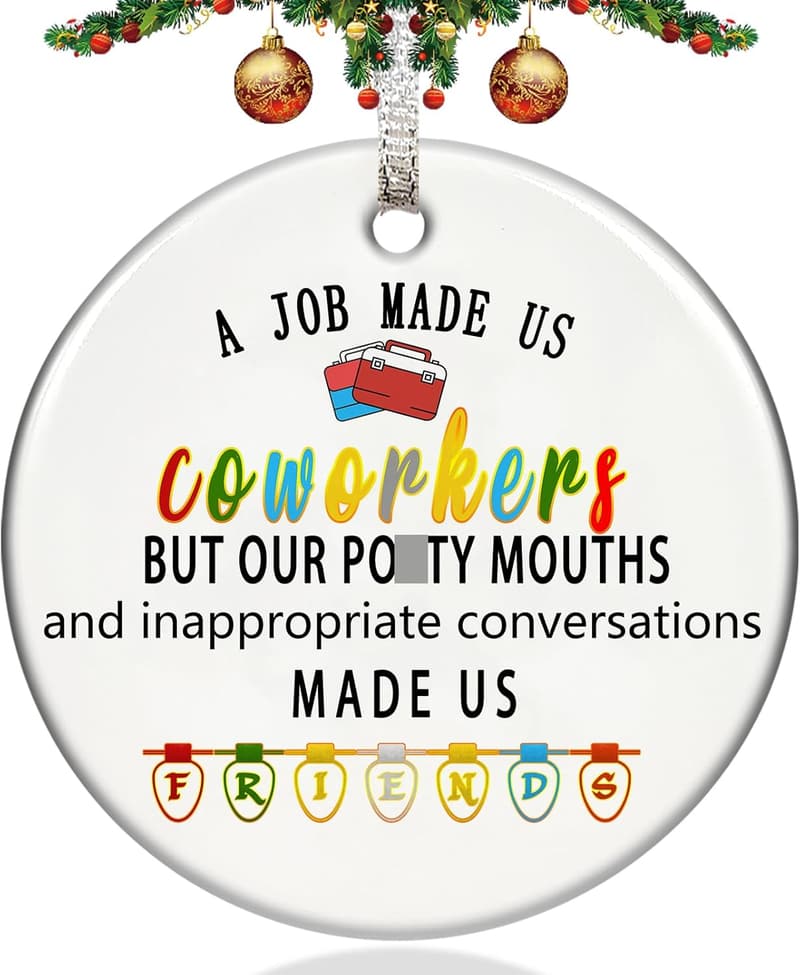 Christmas Ornaments for Coworkers, Funny Tree Decor