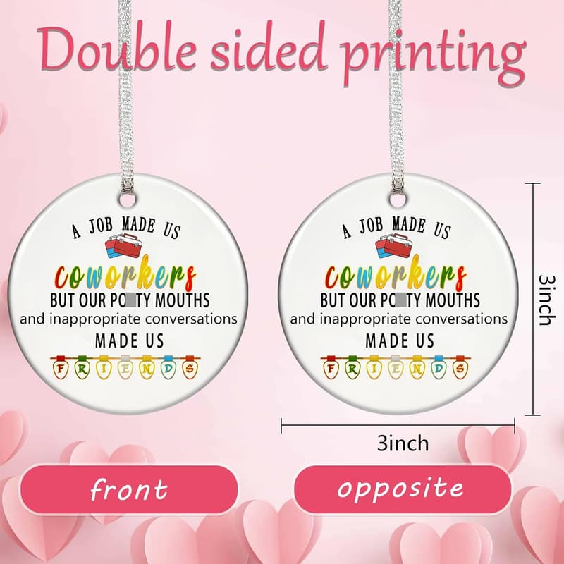 Christmas Ornaments for Coworkers, Funny Tree Decor
