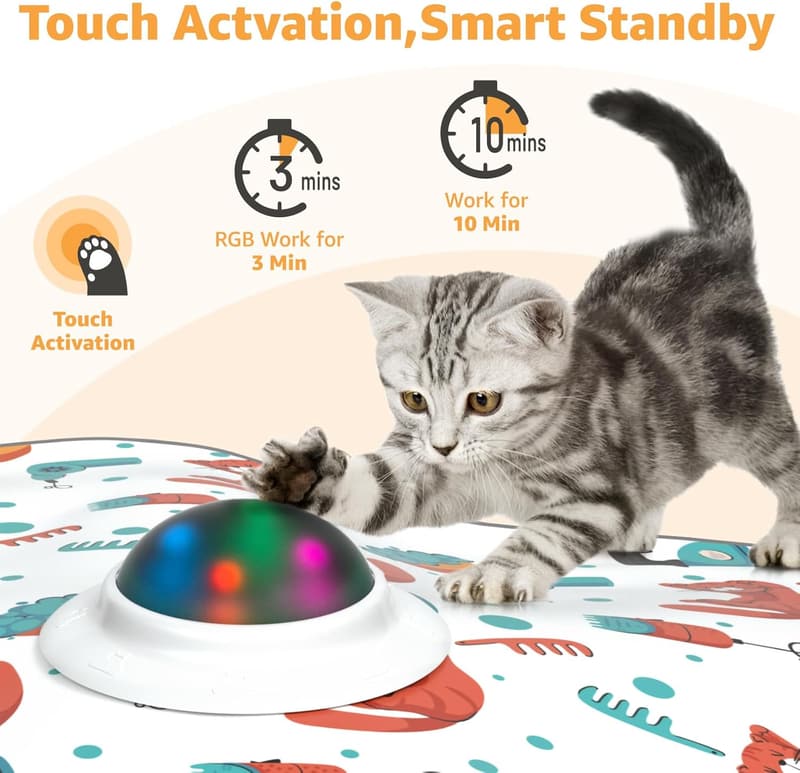 Rechargeable Interactive Feather Toy for Cats
