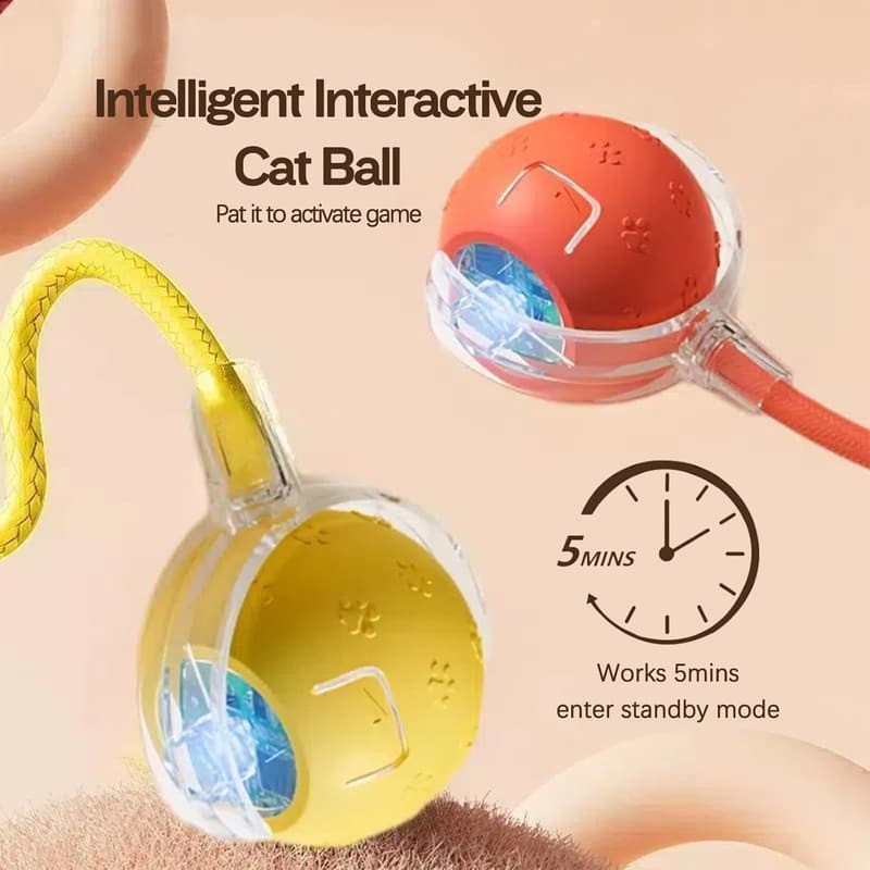 Interactive Rolling Ball for Cats & Dogs, Chirping Action