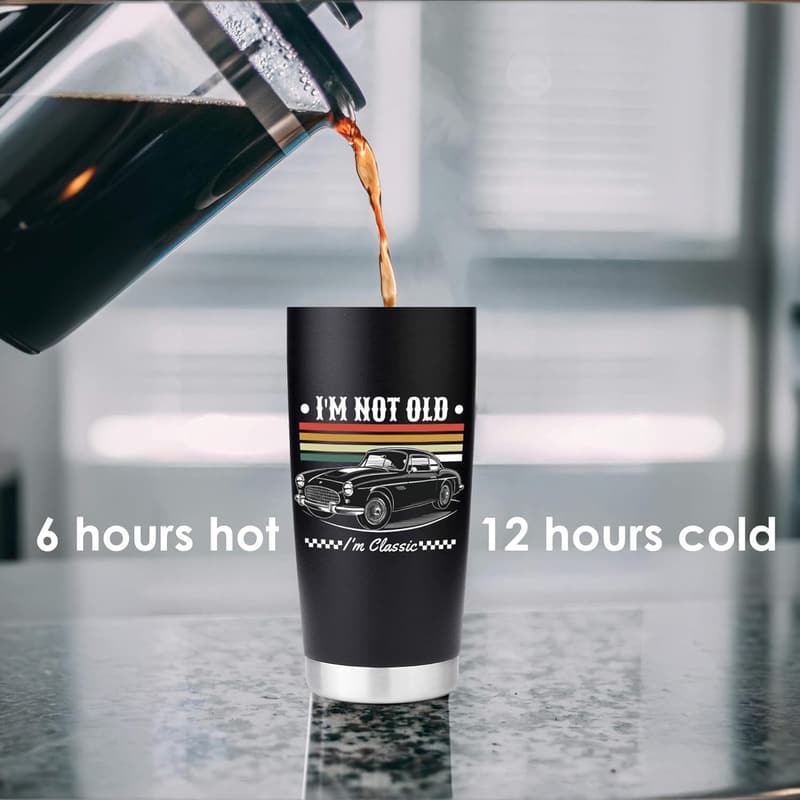 Father's Day Travel Tumbler, 20 oz Stainless Steel