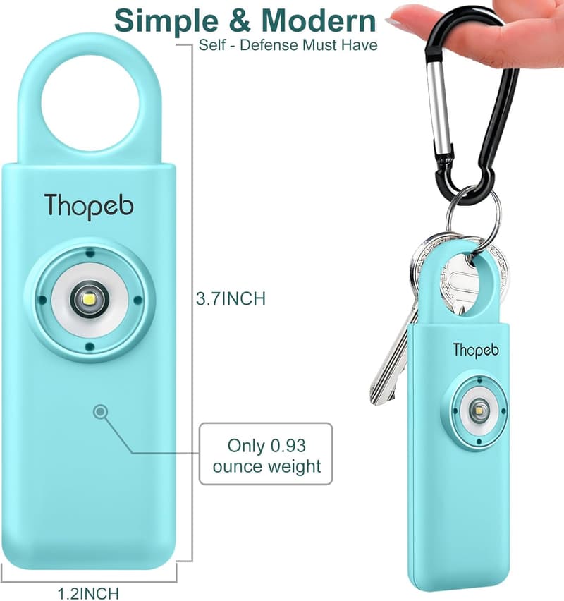 Personal Safety Alarm Keychain for Women - Aqua