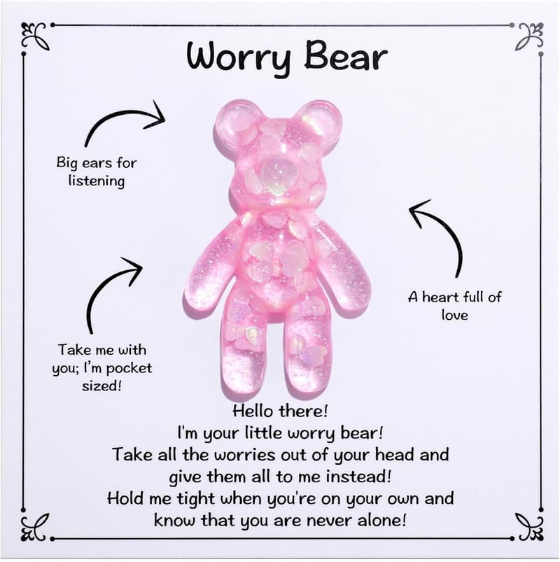 Anxiety Relief Pocket Bear - Pink