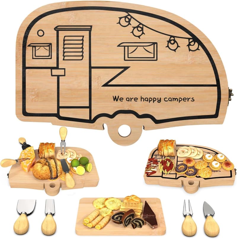 Housewarming Foldable Bamboo Charcuterie Board Set