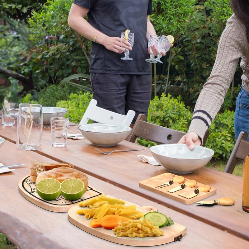 Housewarming Foldable Bamboo Charcuterie Board Set