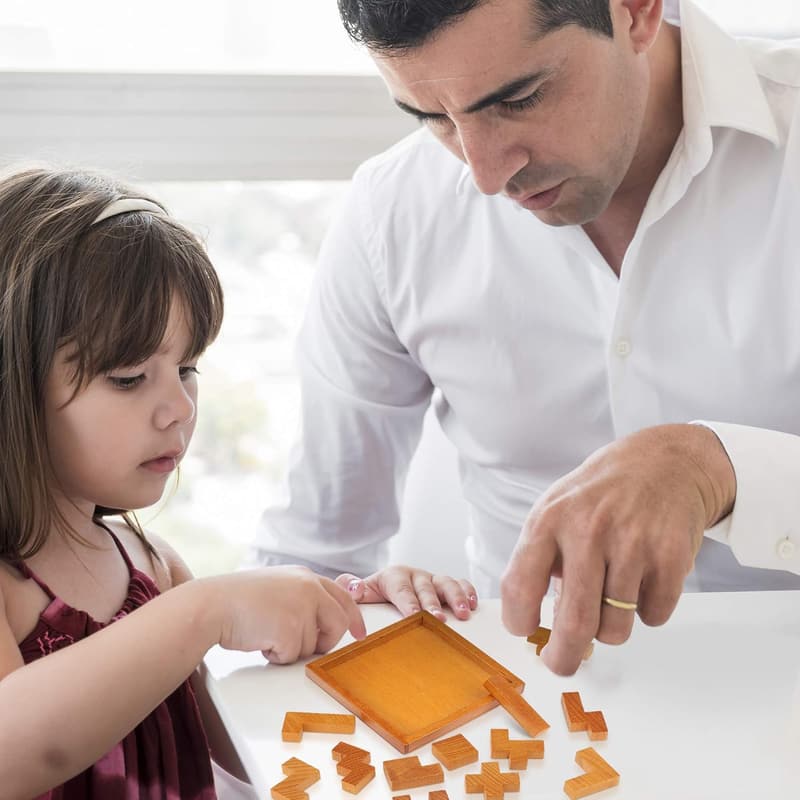 Brain Teaser Wooden Puzzle for Kids & Adults