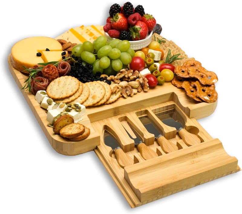 Wedding & Housewarming Bamboo Cheese Board Set