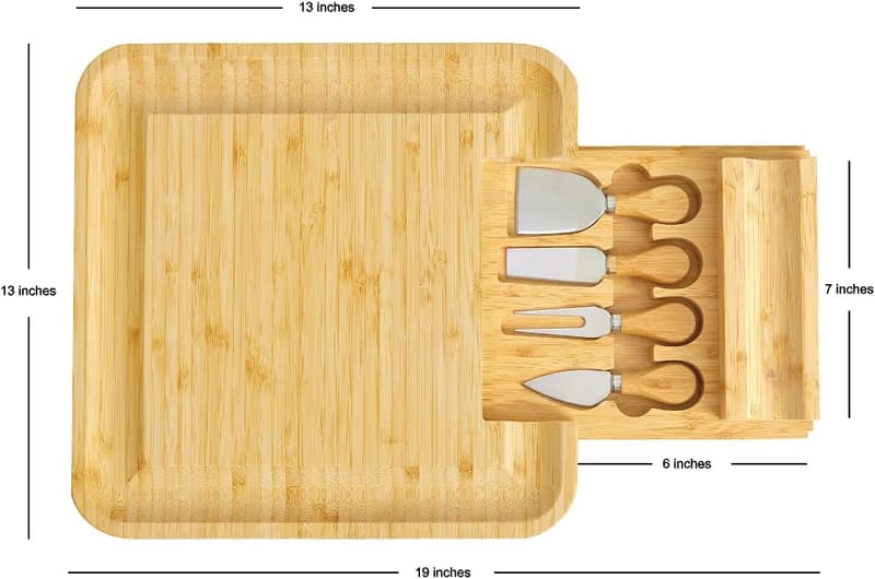 Wedding & Housewarming Bamboo Cheese Board Set