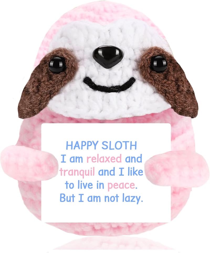 Easter Pink Crochet Sloth for Women