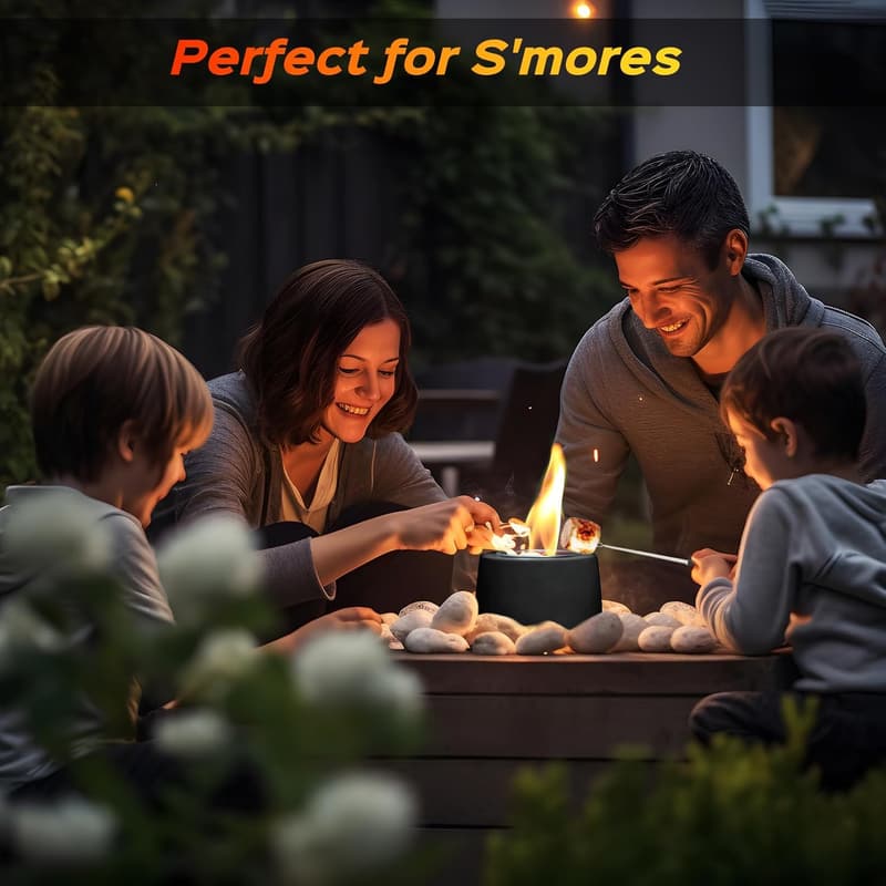 Housewarming Tabletop Fire Pit, Concrete Smores Maker