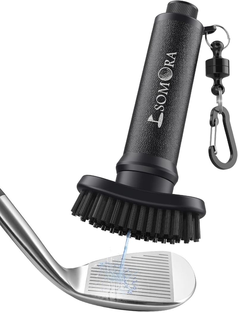 White Elephant Golf Club Cleaner Brush - Magnetic Clip
