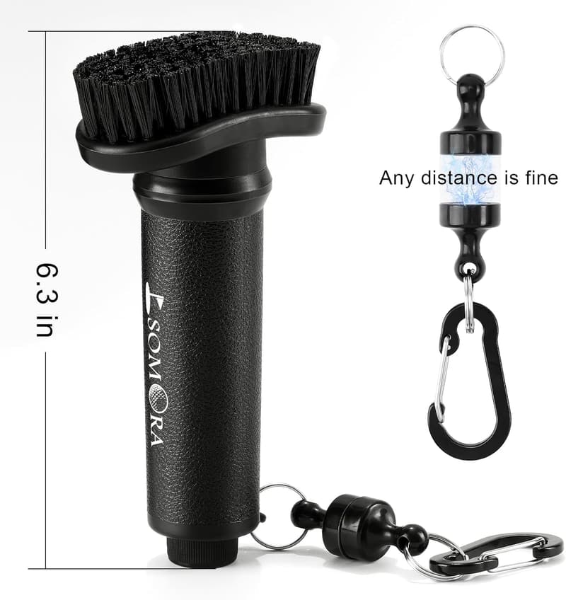 White Elephant Golf Club Cleaner Brush - Magnetic Clip