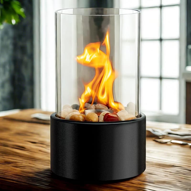Housewarming Tabletop Fire Pit - 3-Chamber Decor