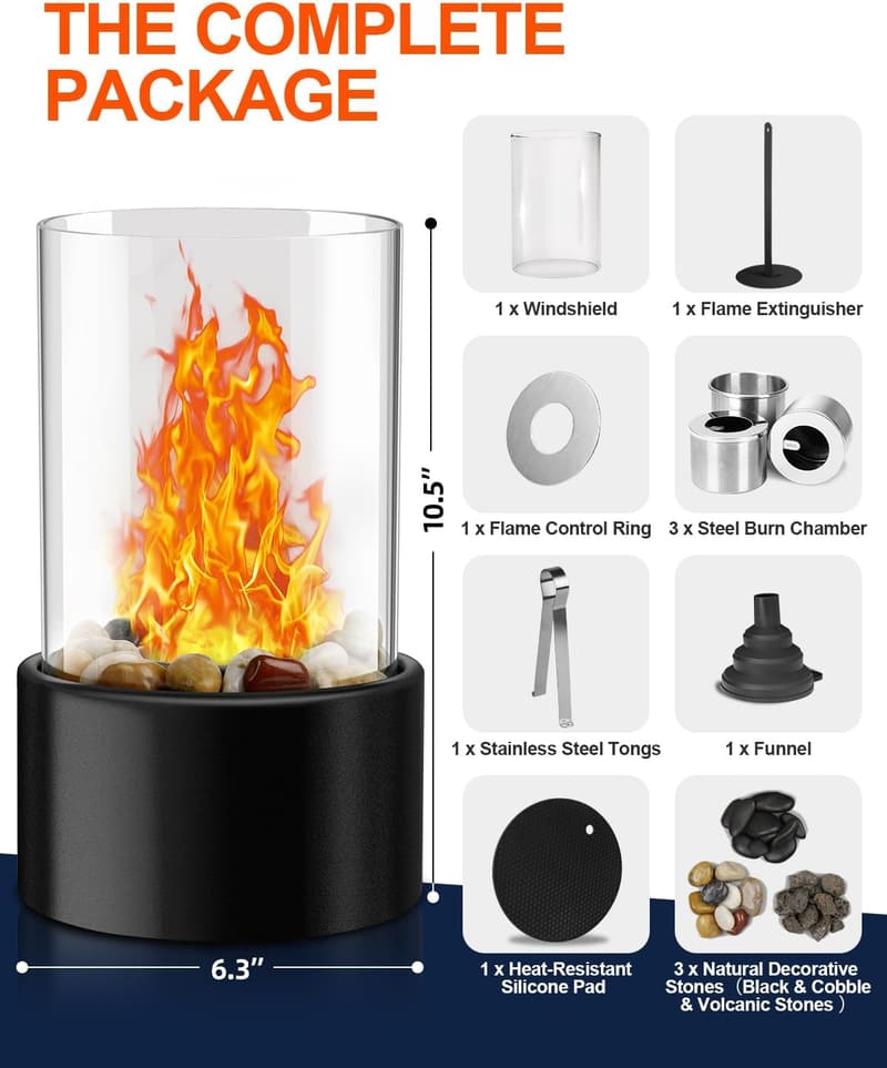 Housewarming Tabletop Fire Pit - 3-Chamber Decor